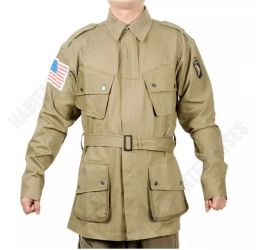 WW2 US Paratrooper Army M42 Airborne Uniform Jumpsuit Jacket Trousers