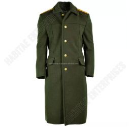 Russian Army Wool Overcoat Olive Military Officer Field Coat Greatcoat Wool