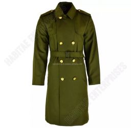 Czech Army Coat Trench coat CZ Military Issue Long Raincoat olive Heavy Long Coat