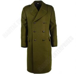 Polish army Wool Overcoat Olive OD khaki military officer heavy coat