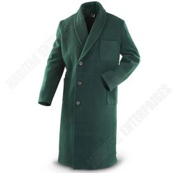 Bulgarian Wool Trench Coat, Olive Drab Military Trench Coats