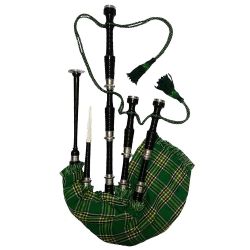 Bagpipes Rosewood Black Color Full Size Metal Mounts