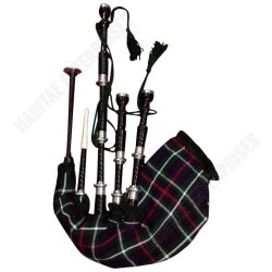 TC Scottish Highland Bagpipe Rosewood Black Color Silver