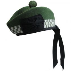 Green Diced Glengarry Hat