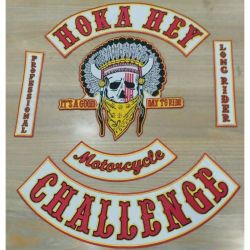 Hoka hey challenge 35cm iron on embroidered