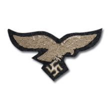 Luftwaffe Breast & Sleeve Eagle, Officer- Bullion
