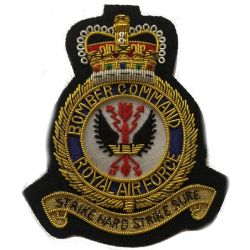 RAF Royal Air Force Bomber Command Blazer Bullion Badge