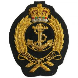 Merchant Navy Anchor Military Blazer Bullion Badge