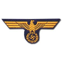 Bevo Insignia- Panzer Cap Eagle - Navy EM