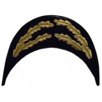 Hand Embroidered 2 row Naval Leaf Cap Peaks