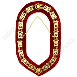 Shriner Masonic Chain Collar with Red Velvet