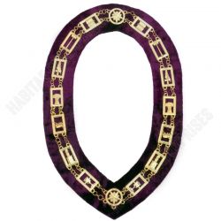 OES Chain Collar - Gold Plated on Purple Velvet