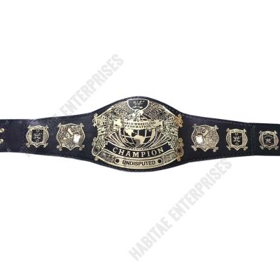 WWE Undisputed Championship Wrestling Belts Replica Metal Brass Plates