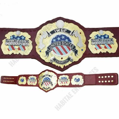 IWGP United States Belt in 4mm Zinc & Gold Plating Layered