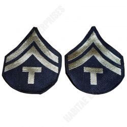 1 Pair New Military US Army WWII Tech T-5 Corporal Stripes Chevrons