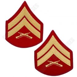 USMC Gold on Red chevrons