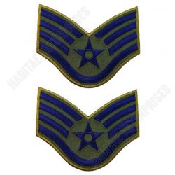 US Air Force Staff Sergeant Rank Subdued Chevron Patches