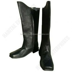 Civil War Cavalry Boot Black Leather for Men