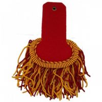 Ceremonial Red Epaulettes with Golden Fringes