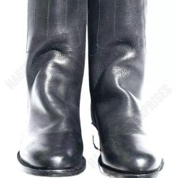 Germany WWII WW2 Military Men Officer Boots Black Leather