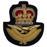 RAF Officer's Cap Badge with King's crown