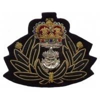 Naval Kings Crown Gold Wire Royal Navy Cap Badge