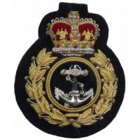 Royal Navy Fleet Chief Petty Officer QC Cap Bullion Badge
