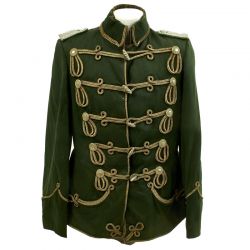 Original Imperial German WWI Hussars Atilla Green Dress Jacket