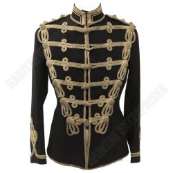 British Victorian 7th Queen's Own Hussars Regiment Officer Atilla Dress Tunic