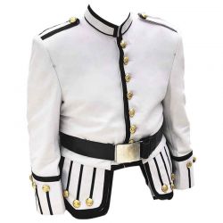 Fancy White Doublet With Golden Buttons