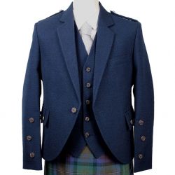 Navy Blue Arrochar Tweed Jacket & Vest