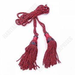 Silk Bagpipe Cords, Red & Black Lanyards