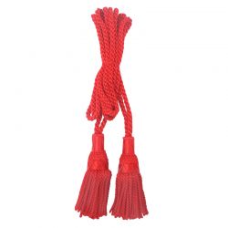 Silk Bagpipe Cords, Red Lanyards