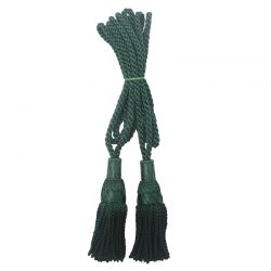 Green Silk Bagpipe Cords, Lanyards