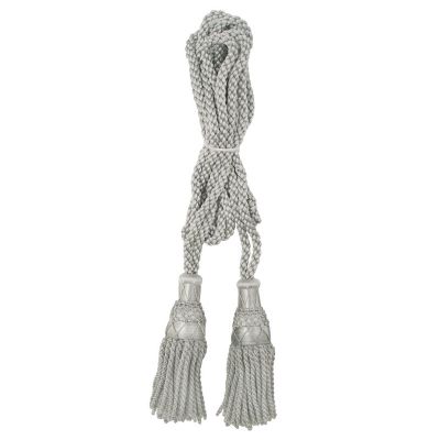 Silk Bagpipe Cords, Silver Lanyards