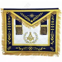 Blue Lodge Embroidered Apron with Logo for Freemason