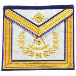 Past Master Apron with Bullion Hand Embroidery