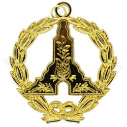 Senior Grand Warden Blue Lodge Officer Collar Jewel - Gold Metal