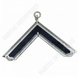 Worshipful Master Blue Lodge Officer Collar Jewel - Dark Blue & Silver