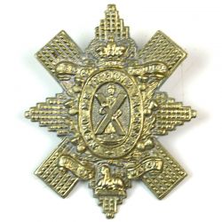 Royal Highlander's (Black Watch) Victorian Crown Glengarry Metal Badge