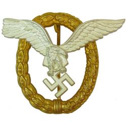 Metal Luftwaffe Pilot Observer Badge
