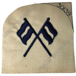 1960's Royal Navy Signals man White & Blue Badge Patch