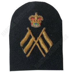 Royal Navy Signals Chief Petty Officer Bullion Badge Original