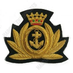 Royal Navy Coronet Military Blazer Badge Wire Bullion Badge