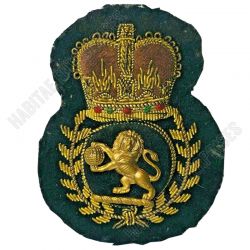 Cunard Shipping line Officers Bullion 7 Gilt Metal Cap Badge 1950