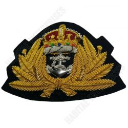 British Royal Navy Cap  Badge Gold Bullion Hat England Marine Empire