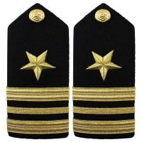 Navy Male Hard Shoulder Board - Line