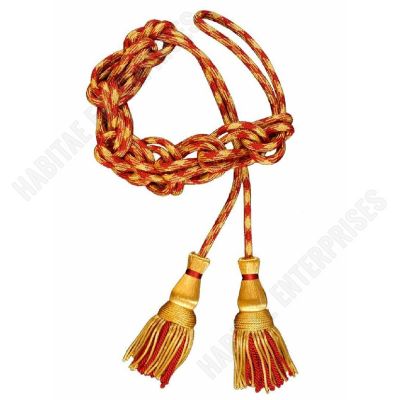 Bullion Liturgical Cincture 2 Tassels Metallic thread 1911