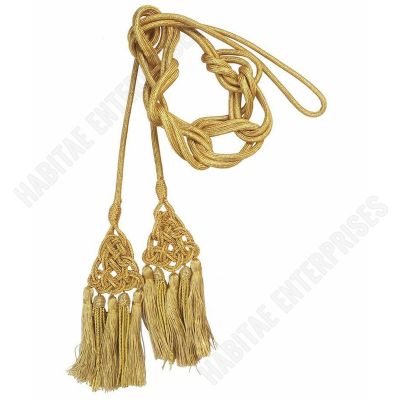 Bullion Cincture with cord Small Tassels Metallic thread