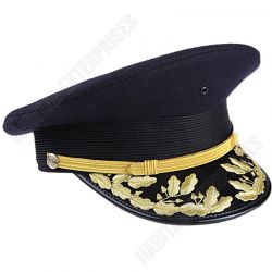 Royal Honourable Golden Embroidery Military Peaked Cap